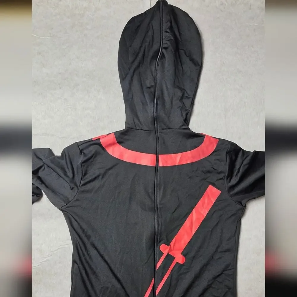 Black and Red Ninja Costume Size 10-12